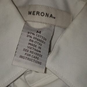 Merona White Cotton Blend Shirt